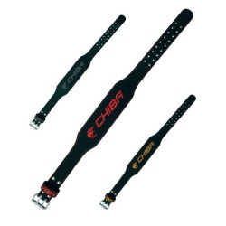 Cinturón Leather Training  Black/Red (Chiba)