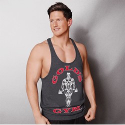 STRINGER  JOE PREMIUM - CAMISETA DE TIRANTES GRIS OSCURO (GOLD´S GYM) - (Gold's Gym)