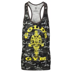 STRINGER  JOE CAMO - CAMISETA DE TIRANTES CAMUFLAJE NEGRO (GOLD´S GYM) - (Gold's Gym)