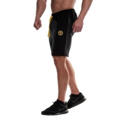 SWEAT SHORT LOGO - PANTALÓN CORTO DE DEPORTE HOMBRE COLOR NEGRO (GOLD´S GYM) - (Gold's Gym)