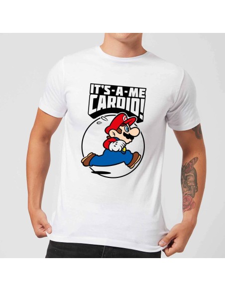 CAMISETA OFICIAL NINTENDO SPORT "IT'S A ME CARDIO" BLANCA - ()