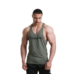 CAMISETA DE TIRANTES VERDE MILITAR/NEGRO - (Ript)