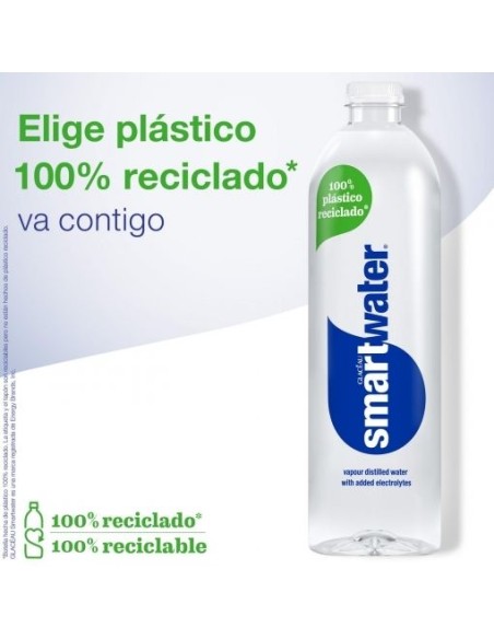 SMART WATER (AGUA VAPORIZADA Y DESTILADA CON ELECTROLITOS) 600ML - (Aquabona)
