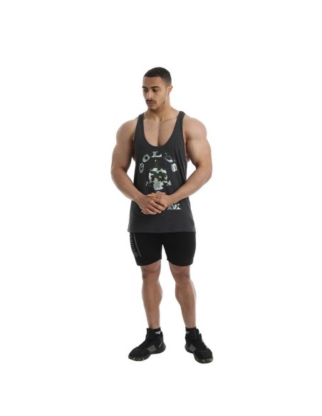 STRINGER  CAMO JOE - CAMISETA DE TIRANTES CHARCOAL MARL (GOLD´S GYM) - (Gold's Gym)