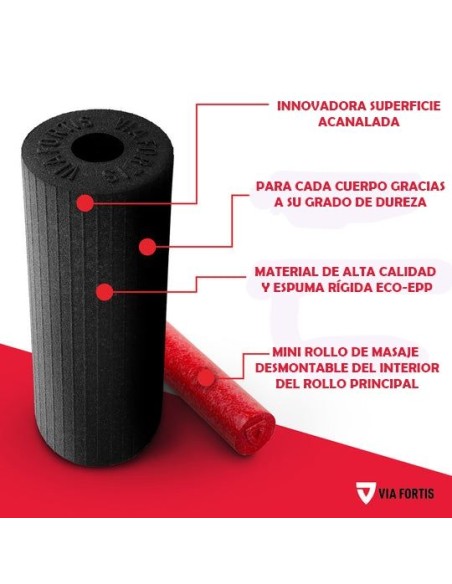 MASSAGEROLLE 2 EN 1 RODILLOS PARA MASAJE (VIA FORTIS)