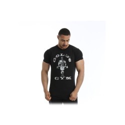 Camiseta Slim Fit Stretch Negra (Gold´s Gym)