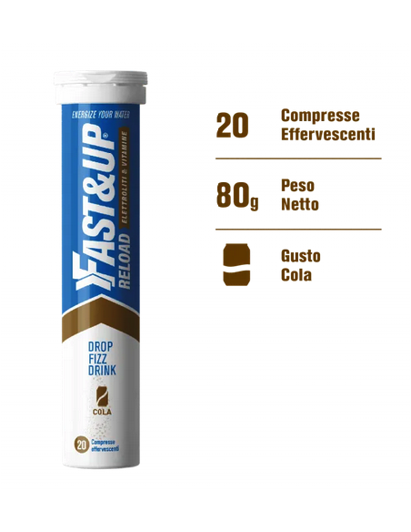 Electrolitos Reload & Vitamina Cola 20Comp. Efervescentes (Fast &Up)