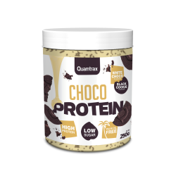 Choco Protein White Choco & Black Cookie 250G  (Quamtrax)