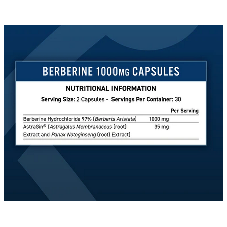 Berberine 1000MG 60CAPS (Applied Nutrition)